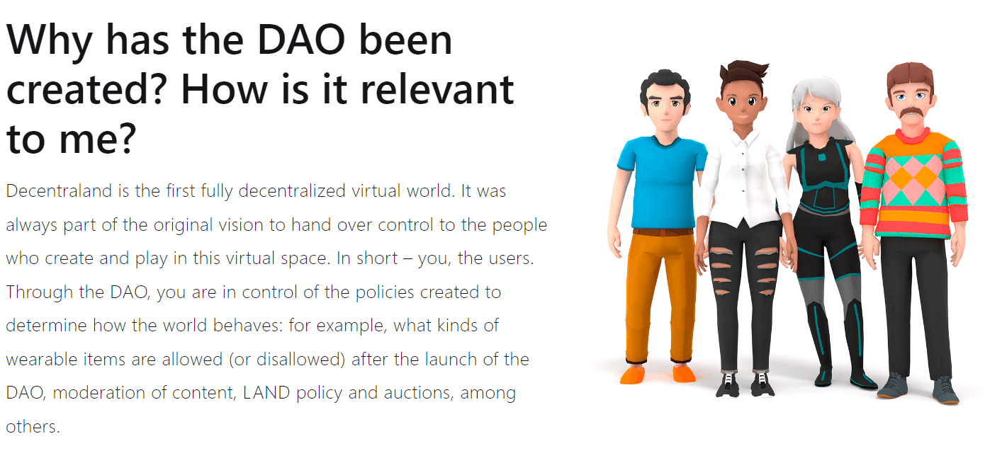 Why has the DAO been created?