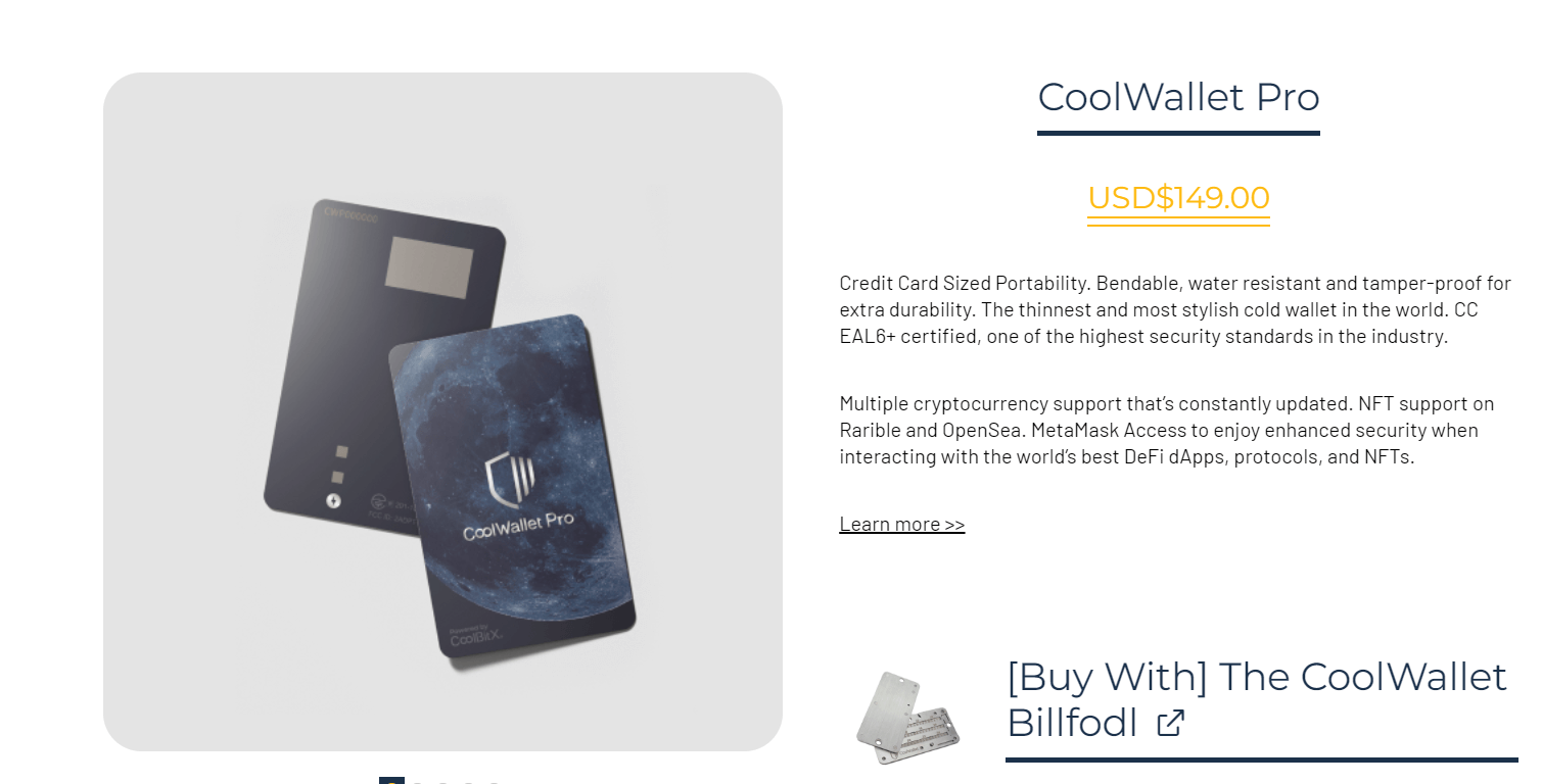 Cool Wallet Pro