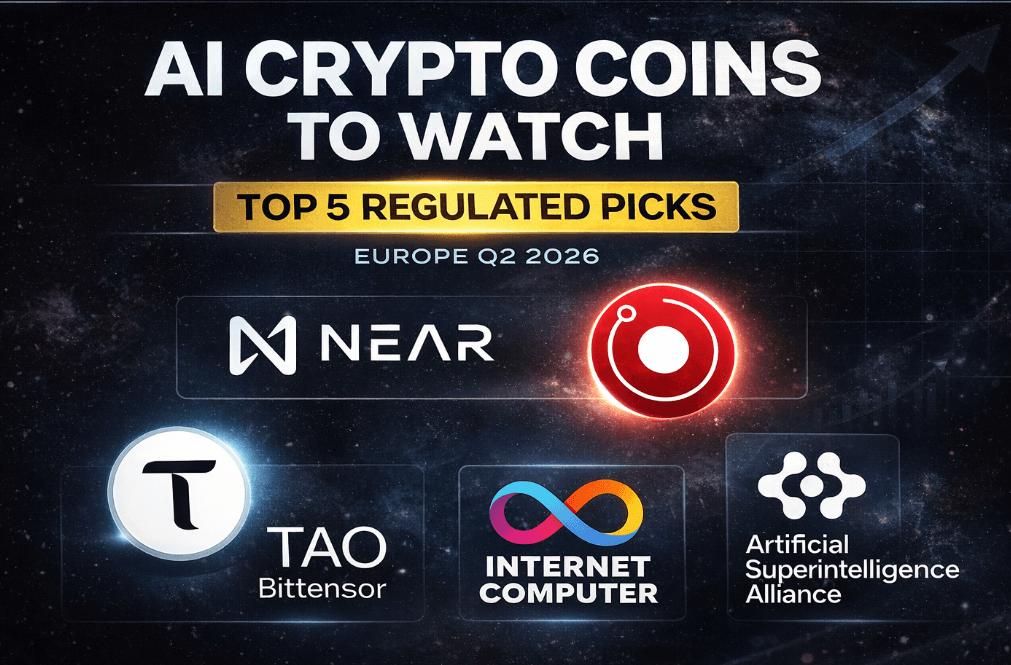 AI Crypto Coins to Watch in Europe Q2 2026: Top 5 Regulated Picks