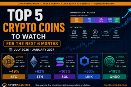 Top 5 Crypto Coins to Watch for the Next 6 Months (July 2026 to January 2027)